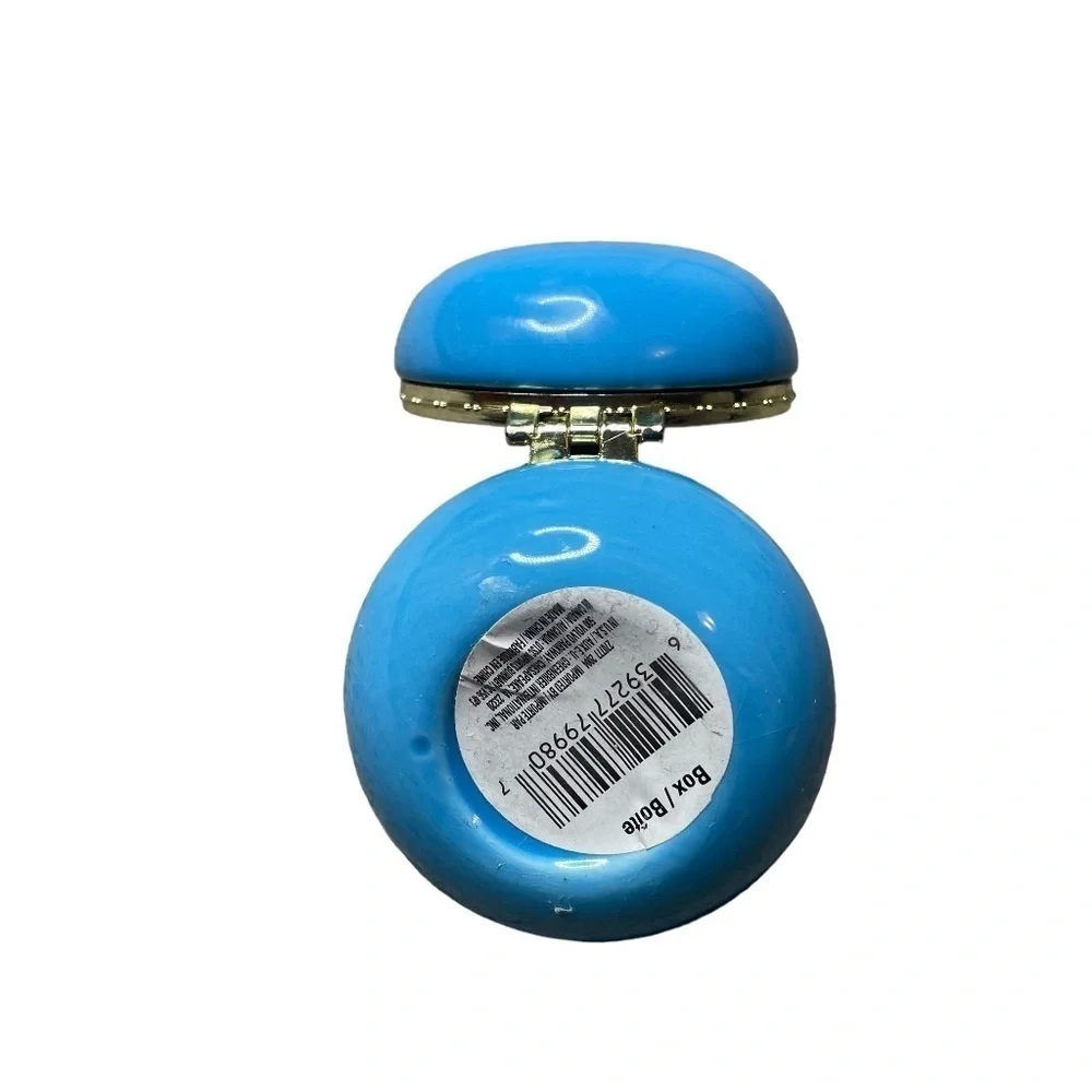 Sky blue‎ macaron-shaped box perfect for storing all your  jewelry, size 3